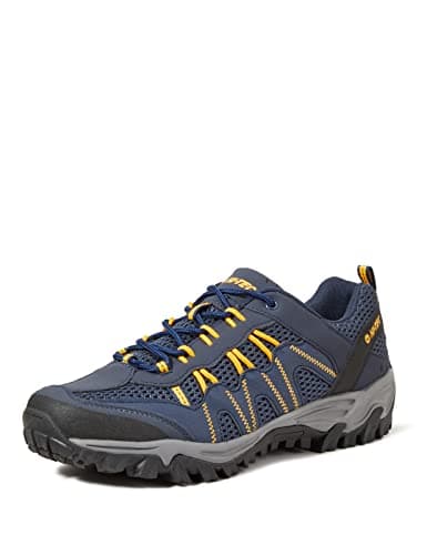 Image of Hi-Tec Men's Jaguar Low Rise Hiking Boots, Blue (Navy/Yellow 31), 9 UK (43 EU)