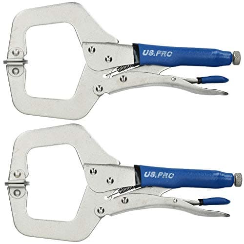 Image of 11” Welding Locking C Clamps Adjustable Fastener with Quick Release Grip 2 Pack
