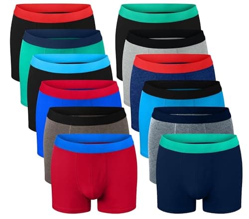 Image of Boys Boxer Shorts (12 Pack) Designer Trunk Boxers Underwear (7-8 yrs)