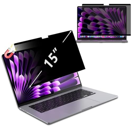 Image of LanQii Magnetic Laptop Privacy Screen for MacBook Air 15 Inch M5/M4/M3/M2 (2026-2023), Magnetic Privacy Filter, Anti-Blue Light Filter, Anti-Spy Screen Protector for MacBook Air 15" M5/M4/M3/M2