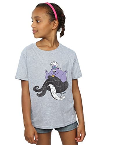 Image of Disney Girls The Little Mermaid Classic Ursula T-Shirt 9-11 Years Sport Grey