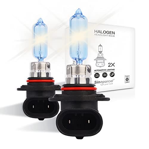 Image of Sinoparcel HB3 9005 Headlight Bulb, 35% Whiter, +150% More Brightness, 3800K White HB3 9005 Bulb for High Beam, 12V 65W, Pack of 2