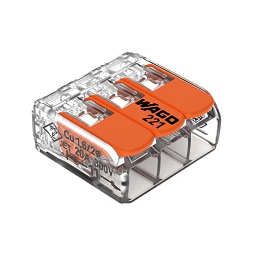 Image of WAGO 221-413 LEVER-NUTS® - 3-Conductor Compact Splicing Connectors (Blister Pack of 10)