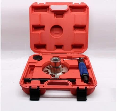 Image of Tyvotrend 10T Hydraulic Wheel Bearing Puller Tool Set, Hydraulic Drive Shaft Extractor Tool, Hub Pullers Wheel Bearing Removal Kit, for 4-Hole or 5-Hole Wheels, 96-125mm (Red)