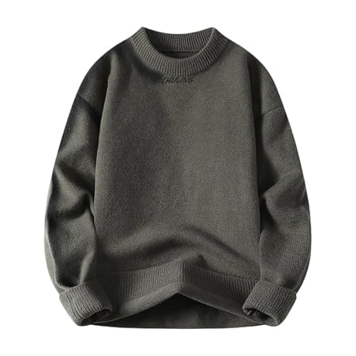 Image of Mymyguoe Norwegian Pullover Men's Striped Wool Jumper Finest Merino Knitted Jumper Jacquard Knitwear Horse Pattern Sweater Sweatshirts Slim Fit Winter Warm Christmas Jumper, Q6 Green, M
