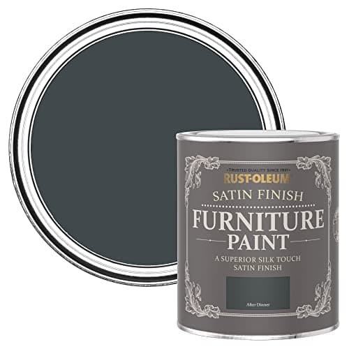 Image of Rust-Oleum Dark Green Furniture & Skirting Board Paint in Satin Finish - After Dinner 750ml