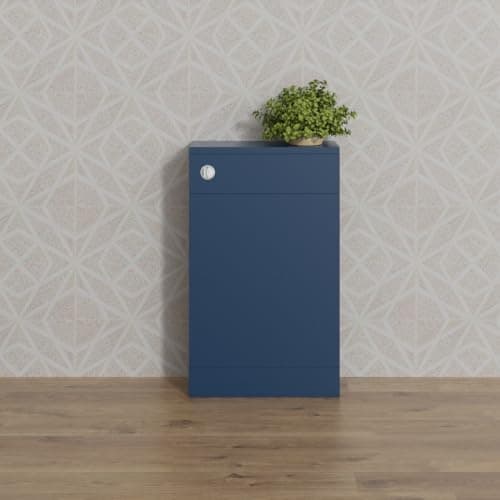 Image of Aquariss 500mm BTW Back to Wall WC Toilet Matte Blue Painted Bathroom Furniture Cabinet Unit Flat Packed