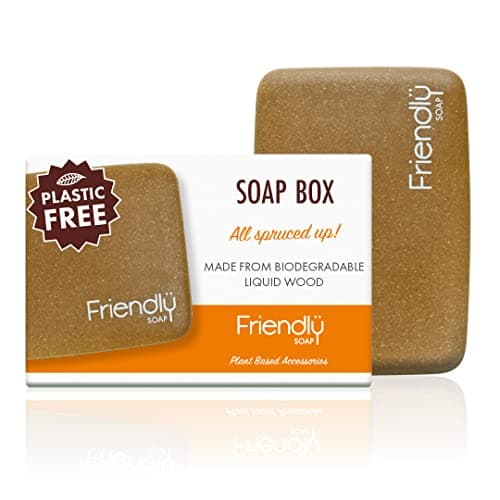 Image of Friendly Soap - Natural Liquid Wood Soap Box, Great Travel Container, Biomaterial, Flexible & Durable, Vegan, Plant Based, Eco-Friendly, Plastic & Palm Free, Recyclable & Renewable 32g