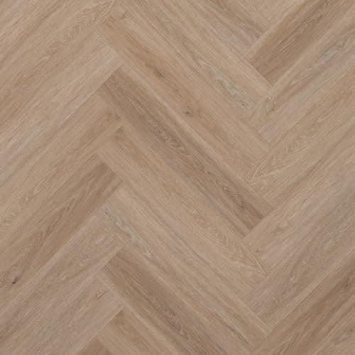 Image of LVT Luxury Vinyl Herringbone Flooring Waterproof Click Fit Wood Effect LVT Floor 2.04m² Pack | Office, Hallway, Kitchen, Dining Room LVT Flooring Pack (Country Oak)