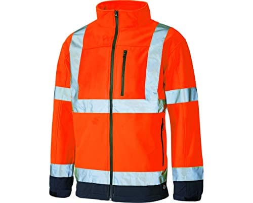 Image of Dickies Fleeces / Jackets Hochsichtbare Softshell-Jacke-zweifarbig Orange/Navy-XL