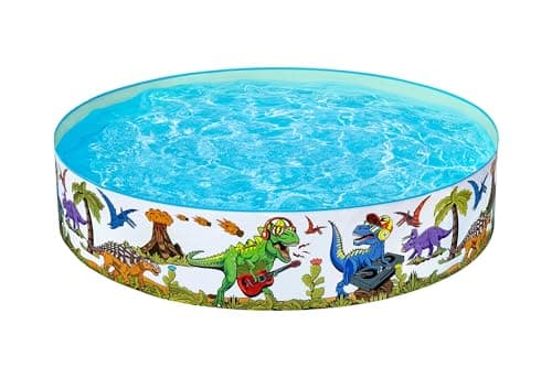 Image of Bestway Dinosaur Paddling Pool, Kiddie Swimming Pool, Inflatable Above Ground Pool, Outdoor Garden Pool, 183cm x 38cm