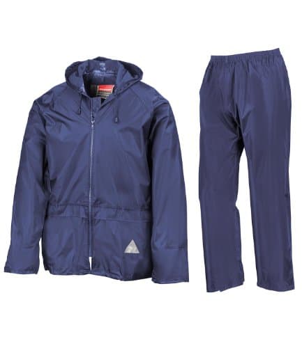 Image of Result Men's Heavyweight Waterproof Jacket And Trouser Set Royal Blue Medium