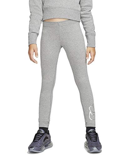 Image of NIKE NSW Favorites Shine Leggings - Carbon Heather, Medium