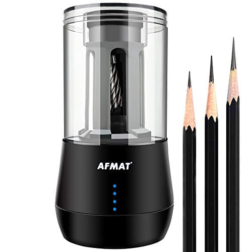 Image of AFMAT Long Point, Drawing Pencils Sharpener, Electric, 6-8.5mm Charcoal Pencil Sharpener for Sketching Pencils/Drawing Pencils, 25mm Super Long Tip