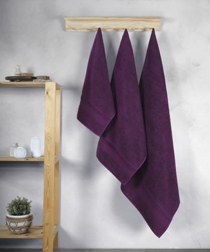 Image of Sterling Mill 600 GSM Turkish Cotton Towels (Pack of 3) – Ultra Soft, Highly Absorbent & Durable, Luxury Towels Set – Ring-Spun Cotton - 50cmx90cm, 70cmx125cm, 100cmx150cm