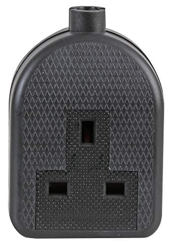 Image of PRO ELEC 1‑Gang Rubber Trailing Socket, 13A, Black – PELB1578