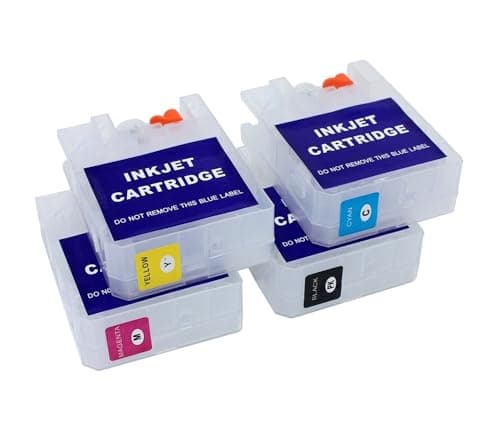 Image of 4PC/Set Refillable Ink Cartridge for ColorWorks CW-C6500 CW-CC6000 Printer Label No Chip