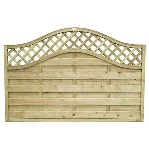 Image of Forest Garden 1.8m x 1.2m Pressure Treated Decorative Europa Prague Fence Panel (Pack of 3)