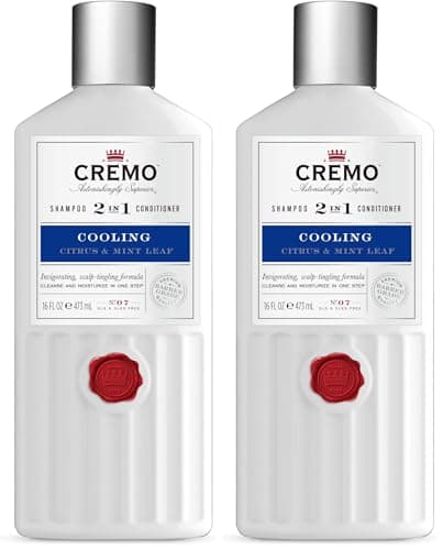 Image of CREMO - Barber Grade 2 in 1 Shampoo & Conditioner For Men - Cooling Citrus & Mint Leaf - 473ml (Pack of 2)