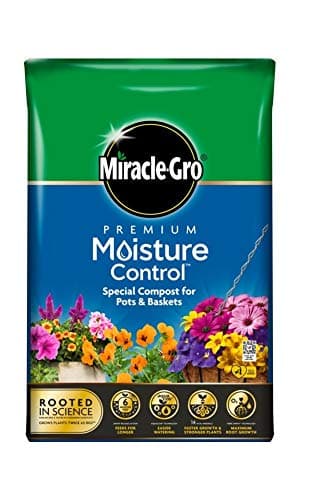 Image of Miracle-Gro Moisture Control Enriched Compost Miracle Gro Pots Baskets 40L