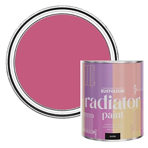 Image of Rust-Oleum Pink Heat Resistant Radiator Paint in Gloss Finish - Raspberry Ripple 750ml