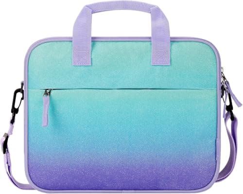 Image of Choco Mocha 12.5 Inch Kids Tablet Bag Sleeves, Carrying Tablet Case Fit for Kids Tablet Fire HD 10 8, Fire HD Pro 10 8, iPad, Kindle, Purple