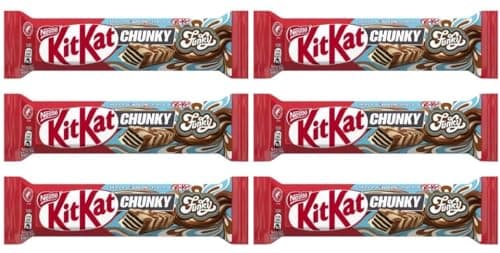 Image of Kit Kat Chunky Funky Milk & White Chocolate Bars 40g (Pack of 6) – Crispy Wafer Covered in Smooth Milk & White Chocolate, Delicious Snack Treat, Perfect Sharing or On-the-Go Indulgent Snack Sweet