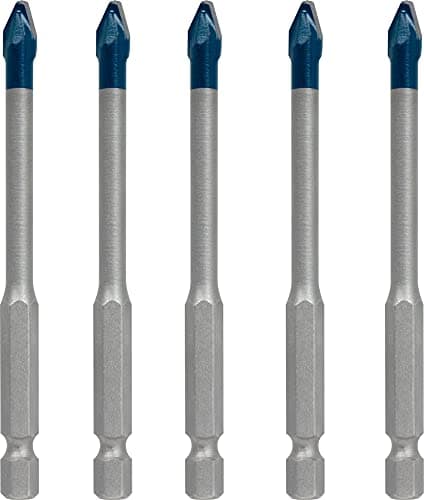 Image of Bosch 5x EXPERT HEX-9 Hard Ceramic Drill Bit Set (for Hard tiles, Soft tiles, Ø 6 mm, Professional Accessory Impact Drill/Driver, Rotary Drill/Drivers)
