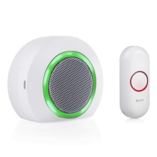 Image of Byron DBY-23522UK Wireless Plug In Doorbell Set, 175 m Range, 16 Melodies, Visual Alert System, white