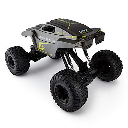 Image of CMJ RC Cars Rock Crawler With Adjustable Chassis Climb 4 X 4 Monster Truck 4WD Remote Control Car 2.4Ghz (Grey 1:10)…