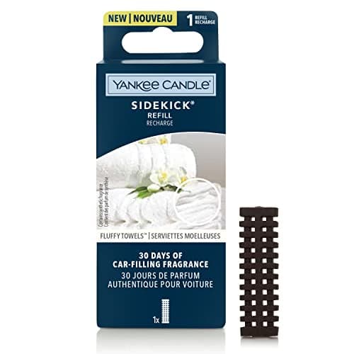 Image of Yankee Candle Sidekick Car Air Freshener Refill | Fluffy Towels Fragrance Diffuser | 1 Count