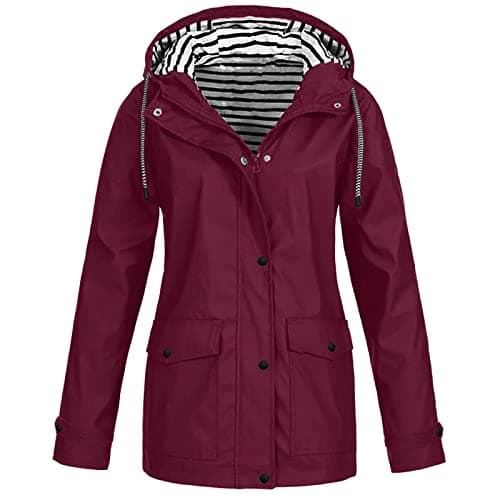 Image of Lxitoler Waterproof Running Jacket Women'S Waterproof Jackets Women Raincoat Raincoats For Women Uk Ladies Waterproof Jacket Waterproof Lightweight Rain Jacket Rain Jacket Womens Coats Waterproof