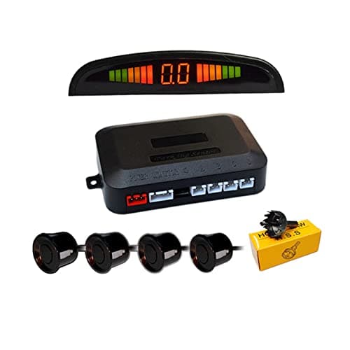 Image of Aiuphing 4 Sensor Parking Sensor Kit, Radar, Buzzer, Display, LED, Auto Reverse, 0.2-3m Range, Surface Mount, Electrical Signal, Car Parking Assistance