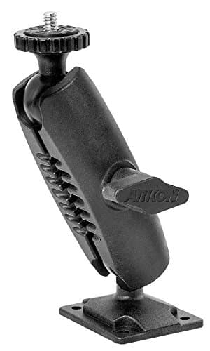 Image of ARKON Mounts - Heavy Duty AMPS Wall Mounting Pedestal for Cameras and Video Cameras 4-Hole AMPS Camera Wall or Flat Surface Mount Compact Design 360-Degree Rotation & 1/4 20 Mounting Pattern
