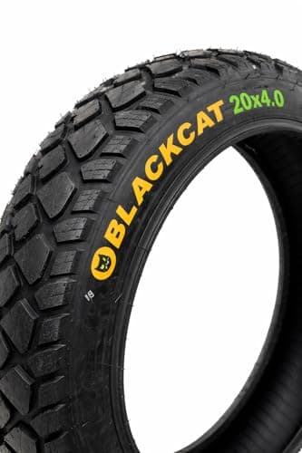 Image of BLACKCAT TIRE 20x4.0 Fat Bike Tyre, All-Terrain Heavy Duty Wide Tyre for E-Bike & Fat Bicycle, High Grip, Snow, Sand, Trail & Road
