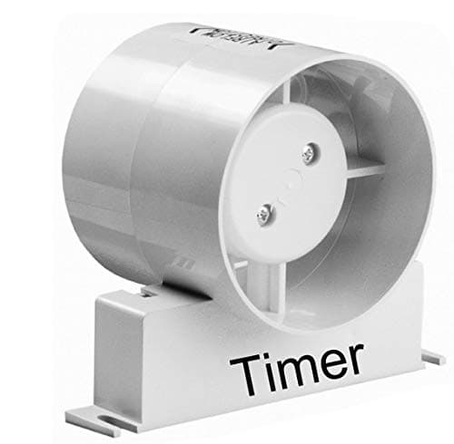 Image of Manrose ID100T Inline Fan Std Timer Model Bathroom Extractor Fan 4" 100mm (ID100T 4" (Timer Model))