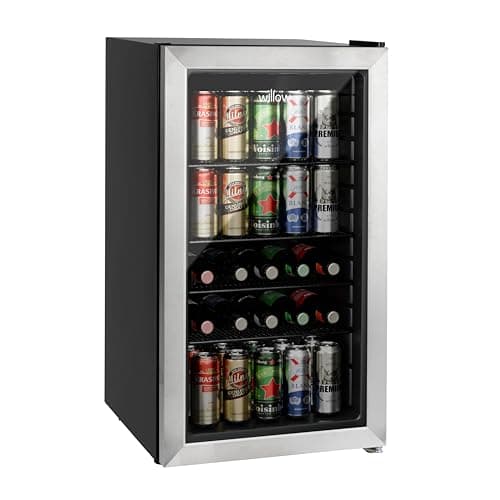 Image of Willow WBC98SS 98L Freestanding Undercounter Beverage Cooler with Triple Glazed Glass Door, Adjustable Thermostat, 2 Years Warranty– Stainless Steel