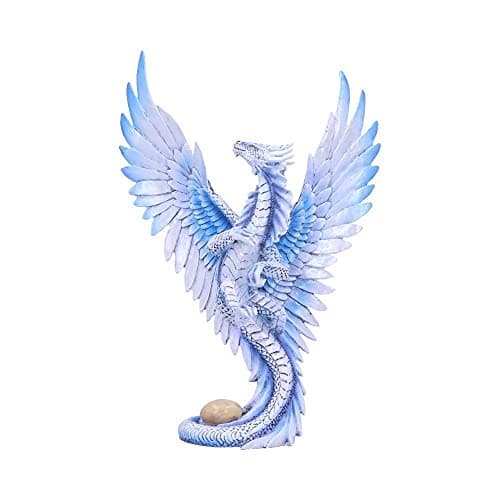 Image of Nemesis Now Anne Stokes Age Adult Silver Dragon Figurine, White, One Size