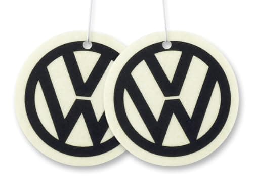 Image of BRISA VW Collection - Volkswagen Air Freshener, Room Freshener, Deodorizer for Cars VW Logo Motif (Energy/White/Set of 2)
