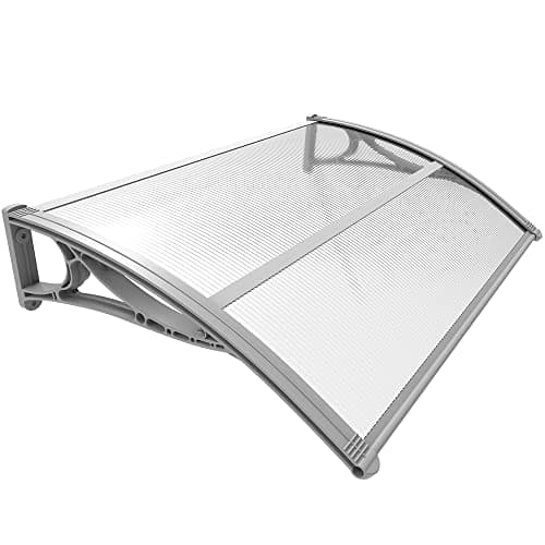 Image of VOUNOT Front Door Canopy Outdoor Awning, Rain Shelter for Back Door, Porch, Patio, Window, 120 x 80 cm