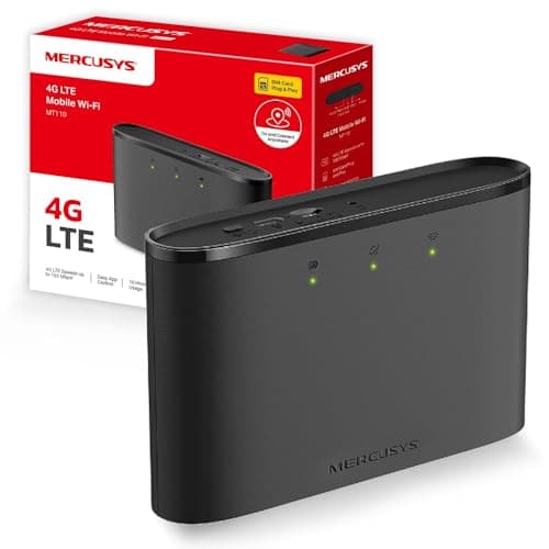 Image of MERCUSYS MT110 Mifi Portable WiFi 4G LTE Router, Fast150 Mbps Speeds, 2200mAh Battery for up to 10 Hours, 4G Router with Sim Slot,Connect up to 10 Devices Simultaneously, App Easy Control