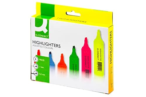 Image of Q-Connect Assorted Highlighter Pens (Pack of 6) KF01909