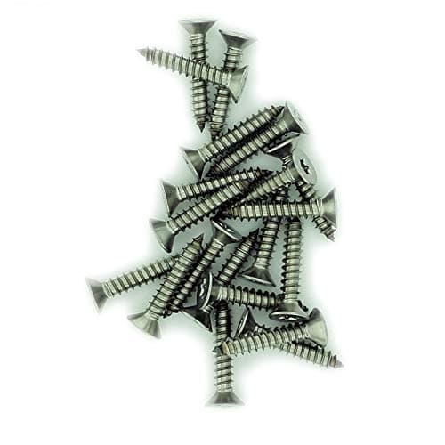 Image of No.7 x 0.375 (3.9mm x 9.5mm) TX Countersunk Self-Tapping Screw - Stainless Steel (A2) (Pack of 20)