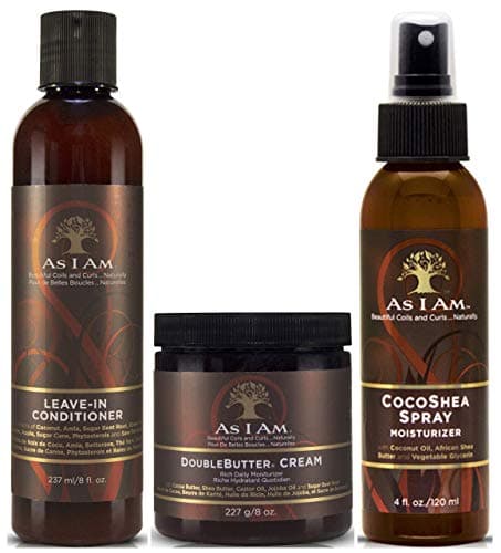Image of As I Am Leave in Conditioner 237ml, Double Butter Cream 227g and CocoaShea Spray 120ml