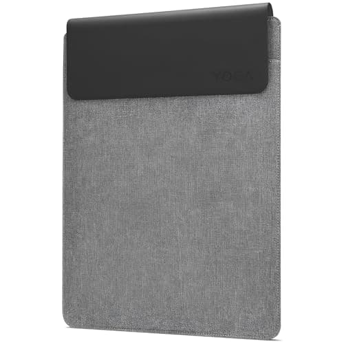 Image of Lenovo Yoga Laptop Sleeve – 14.5 inch – Magnetic Closure – Slim & Light – Made from Recycled Materials – Separate Accessory Pocket – Grey