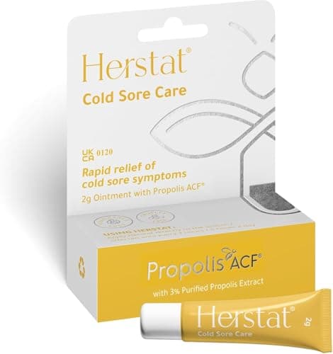 Image of Herstat Cold Sore Cream | Effective Coldsore Treatment Provides Rapid Relief and Aids Healing with 3% Propolis | Use at Any Stage