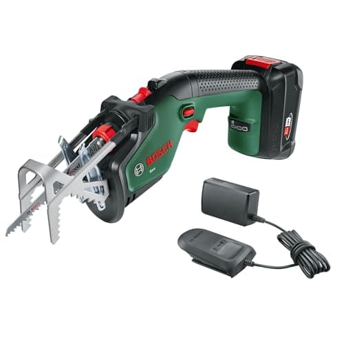 Image of Bosch Cordless Garden Saw Keo (1 Battery 2.0 Ah, 18 Volt System, Cutting Diameter 80 mm, with Swiss Precision Blade Wood Included, in Carton Packaging)
