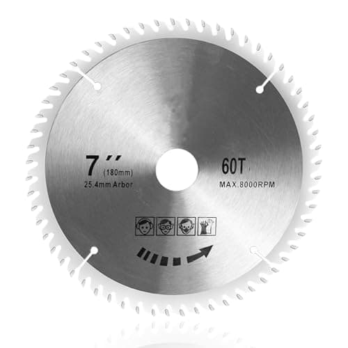 Image of 180Mm Circular Saw Blade, Hardened Steel Blade Body + Tungsten Carbide Teeth, Professional-Grade 210Mm Saw Blade 30Mm Bore for Cross-Cutting and Along-the-Grain Wood/MDF/Plywood