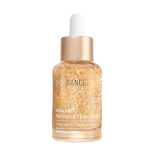 Image of BIOSSANCE Dual Squalane + Firming and Lifting Serum - Facial Serum for Matured Skin - Firms and Moisturises - Reduces Wrinkles - Hyaluronic Acid, Squalane, Ectoin, Gravitye-Giant and