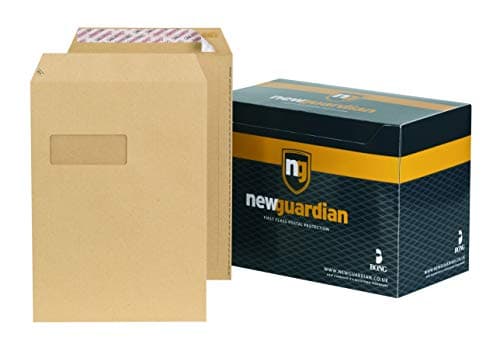 Image of New Guardian F24203 Envelopes Heavyweight Pocket Peel and Seal Window Manilla C4 [Pack of 250]